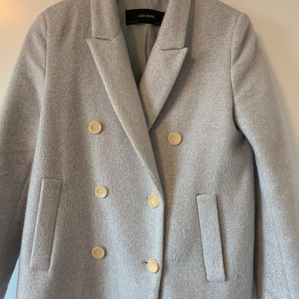 Zara Double Breasted Basic Coat